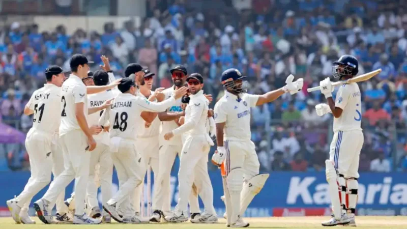 India vs New Zealand 3rd Test: New Zealand Makes History with 25-Run Victory over India in Mumbai Test